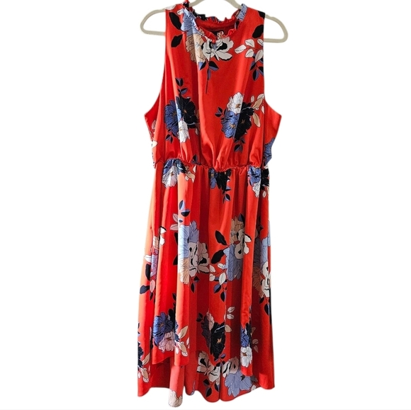 Rachel Rachel Roy Concetta Floral Print High Low Midi Femenine Dress Size 3X. - Picture 9 of 16